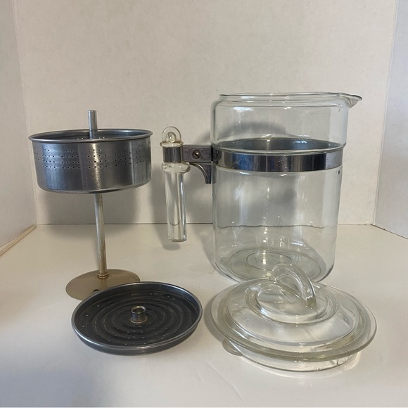 Vintage Pyrex flame ware Glass Coffee Pot Percolator 9 Cup 7826-B Rare - Picture 2 of 5